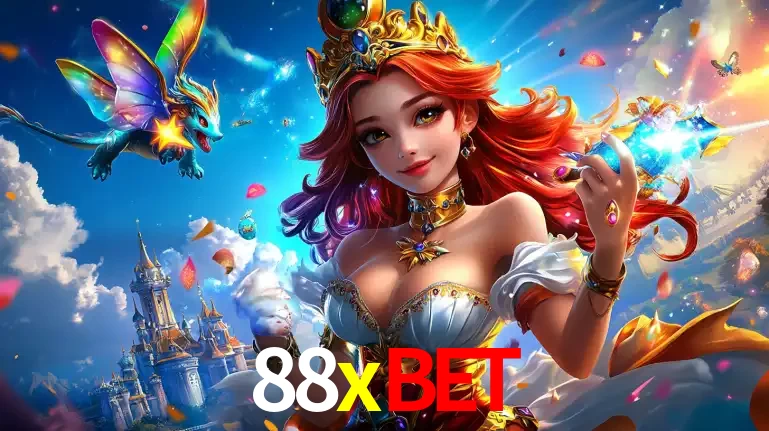A princesa de um reino de fantasia mágico, com seu pequeno dragão, apresentando um mundo de prêmios encantados nos jogos de caça-níqueis do cassino 88xbet.